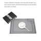 thumbnail image 3 of Billuyoard De manteles individuales trenzados para mesa, manteles individuales, posavasos de vino, cuenco de PVC, antideslizante, hogar, cocina, Hotel, Mostrada plata y negro 30*45cm Billuyoard HA082982-01, 3 of 6