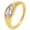 Gold White, variant on Stainless Steel Minimalist Inlaid With Gemstone Rings for Women Classic Simple Charm Jewelery Gold Plated White Size 9