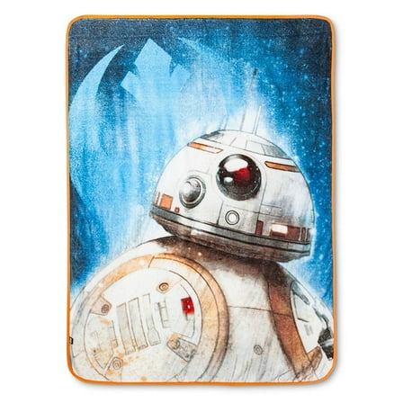 Star Wars BB-8 Blue & Orange Throw Blanket - Super Plush 46x60