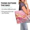 thumbnail image 2 of Disketp Abstract Pink Gold Splash Bolsa Tote Estampada para Mujer, Bolso de Hombro y de Mano para Compras y Viajes, 2 of 8