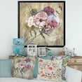 thumbnail image 3 of Designart 'Iris Bouquet Floral Design With Peacock Feather' Traditional Framed Art Print, 3 of 4
