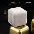 thumbnail image 4 of Stainless Steel Reusable Metal Ice Cubes, Gold Ice Cube Stone Wine Beer Whiskey Cooler Chiller Wine Accessories (8pcs with clip), 4 of 5