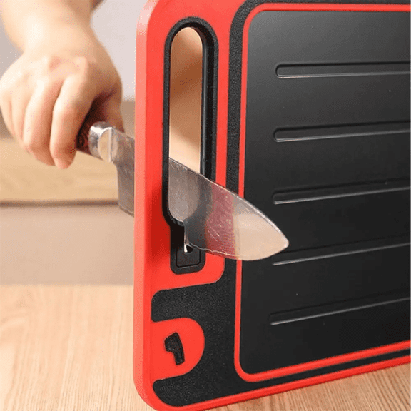 TOP! Defrost Tray Cutting Board Double-Sided Household Tools for Meat with and Sharpener