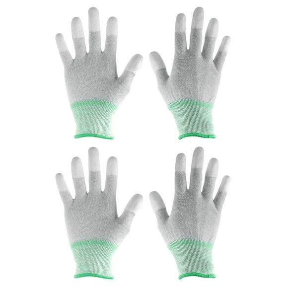 Uxcell 2Pairs ESD Anti Static Gloves 20cm Overlock Edge High Resistance Carbon Fiber Computer Gloves(Medium), Green