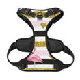 thumbnail image 5 of Gaeub Gold Glittering Hearts and Flamingos Gaeub Gold Glittering Hearts and Flamingos No Pull Dog Harness, Secure and Adjustable Pet Vest for Outdoor Activities - Large, 5 of 9