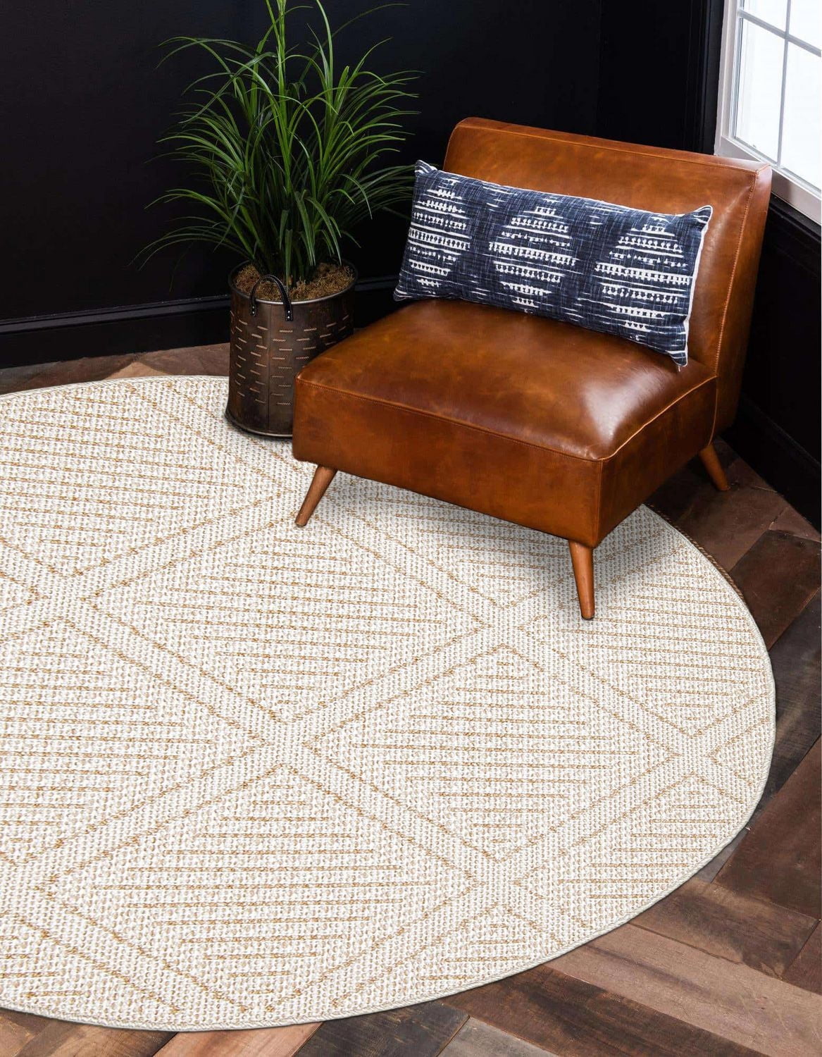 ECARPET Jute Style Area Rug for Bedroom, Living Room, Dining Room Tosca Collection