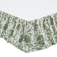 thumbnail image 4 of Dorset Green Floral King Bed Skirt 78x80x16, 4 of 5