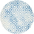 thumbnail image 2 of Safavieh Dip Dye Frigg Distressed Area Rug, Ivory/Blue, 7' x 7' Round, 2 of 7