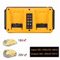 thumbnail image 1 of Portátil de Puertos Duales Charger para Dewalt Batería de Litio 18V-20V Recargable DCB207 DCB206 DCB204 DCB203 Rápida Charger, 1 of 10