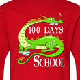 thumbnail image 4 of Inktastic 100 Days of School Cute Green Dragon Long Sleeve Youth T-Shirt, 4 of 5