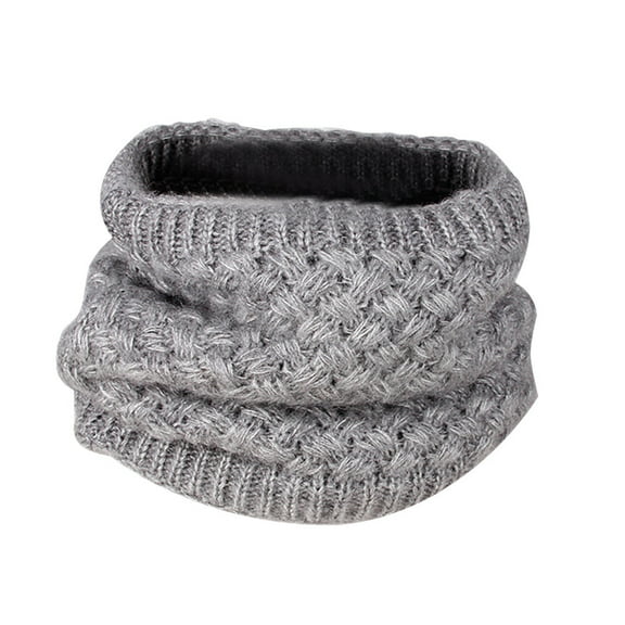 KALLORY 1Pack Kids Winter Chunky Thick Knit Neck Warmer Scarf For Unisex Family Friends Lovers