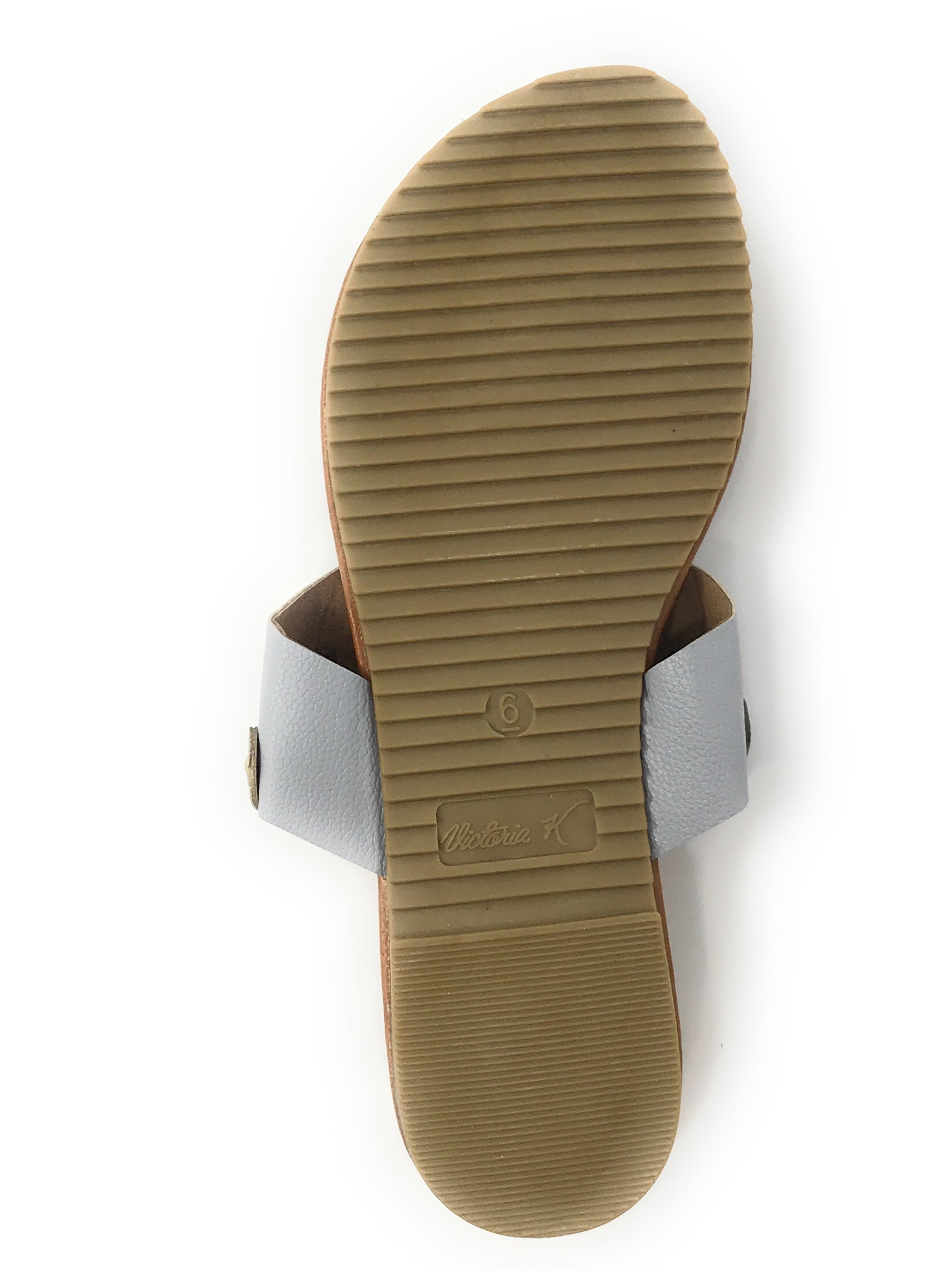 Victoria K Women's Gold Applique With Studs Sandals