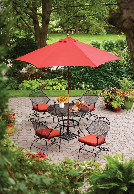 Better Homes & Gardens Clayton Court Outdoor Metal 5-Piece Dining Set, Red