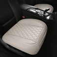 thumbnail image 4 of Almencla Universal Adjustable PU Leather Rear Car Front Seat Bottom Cover Cushion Pad Mat Grey Front, 4 of 8