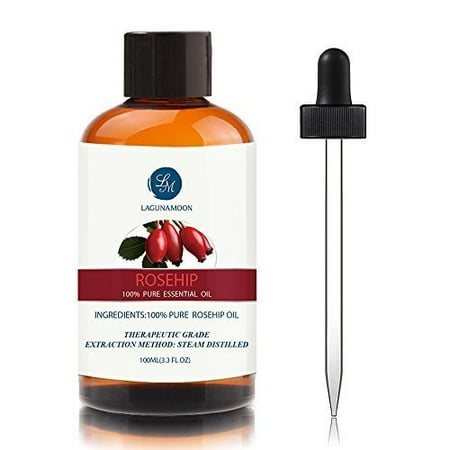 Rosehip Oil,Premium Steam Distilled Rose Hip Seed Oil for Face,Nails,Hair and