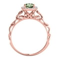 thumbnail image 4 of AoneJewelry 10K Solid Rose, White & Yellow Gold Green Amethsyt Diamond Ring, 4 of 4
