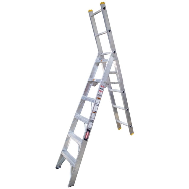 Escalera De Tijera Aluminio Akron 13 Escalones Tipo II 175kg