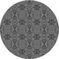 thumbnail image 1 of Ahgly Company Indoor Round Patterned Battleship Gray Area Rugs, 5' Round, 1 of 6