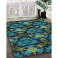 thumbnail image 3 of Ahgly Company Machine Washable Indoor Square Transitional Deep-Sea Green Area Rugs, 8' Square, 3 of 7