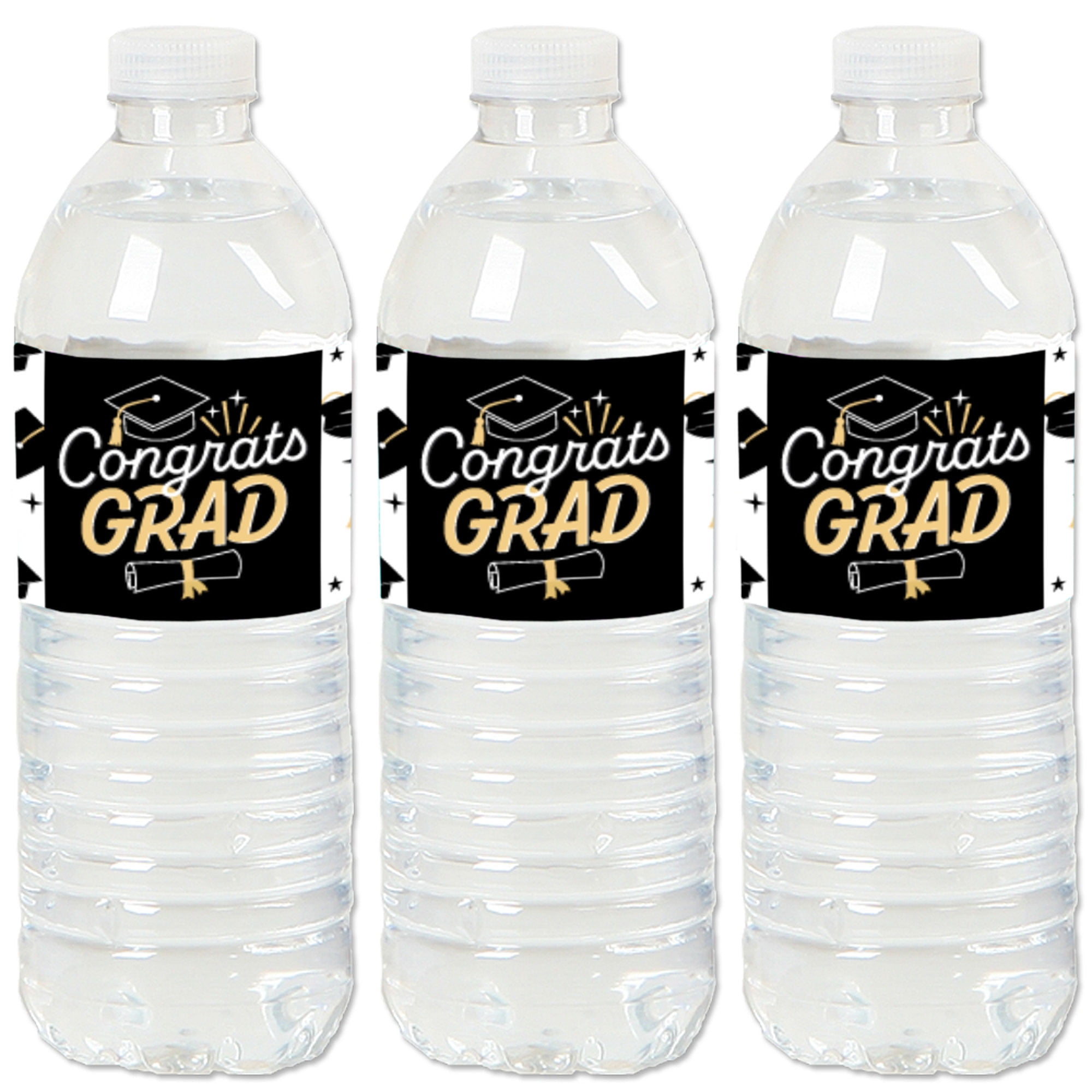 Big Dot of Happiness Goodbye High School, Hello College - Graduation Party Water Bottle Sticker Labels - Set of 20
