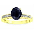 thumbnail image 2 of Star K � Oval 8x6 Genuine Black Sapphire Channel Set Engagement Promise Ring, 2 of 9