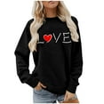 thumbnail image 1 of RKSTN Valentine's Day Sweatshirts for Women Oversized Crewneck Valentines Heart Graphic Print Sweatshirt Womens Casual Plus Size Round Neck Loose Comfy Sweatshirt Fall Spring Clothes Valentine Gift, 1 of 6