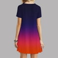 thumbnail image 4 of Patlollav $5 Dresses for Women Ladies Loose Casual Short Sleeve O-Neck Solid Mini Dress, 4 of 6