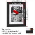 thumbnail image 3 of 9x12 Picture Frames Photo Frames Display Pictures Matted 9x12,11x14,11x17,13x19,A3,A4 Rectangle Wall Gallery Photo Frames-Black, 3 of 8
