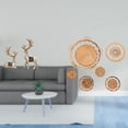 thumbnail image 2 of Estatua de ciervo alce, figuras de resina, colgante de pared, escultura tejida de ratán, estilo retro minimalista nórdico, adecuada para sala de estar, 2 of 8