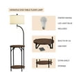 thumbnail image 4 of Lavish Home 58-inch Adjustable Floor Lamp with USB Charging Side Table, LED Bulb, and Shade, 4 of 6