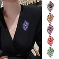 thumbnail image 2 of Kripyery Elegant Colorful Glass Rhinestones Irregular Shape Brooch Pin Vintage Hat Scarf Shawl Badge Bridal Gift Dress Accessories, 2 of 8