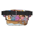 thumbnail image 3 of Fotbe Rainbow Animals on Noah's Ark Cangurera Cuadrada con Estampado de Doble Capa, Bolsa de Cintura Ajustable Mini para Hombres y Mujeres, 3 of 9