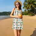thumbnail image 3 of Defioc Cartoon Insects Pattern Women's Summer Dresses 2025 Beach Casual Sleeveless Tank Loose Sundress Beach Vacation Clothes with Pocket -3X-Large, 3 of 7