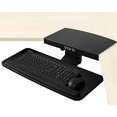 thumbnail image 2 of VIVO Adjustable Computer Keyboard and Mouse Platform Tray with Corner Connector, Ergonomic Under Table Desk Mount Drawer for L-Shaped Workstations, Underdesk Shelf, Black, MOUNT-KB03B-C, 2 of 4