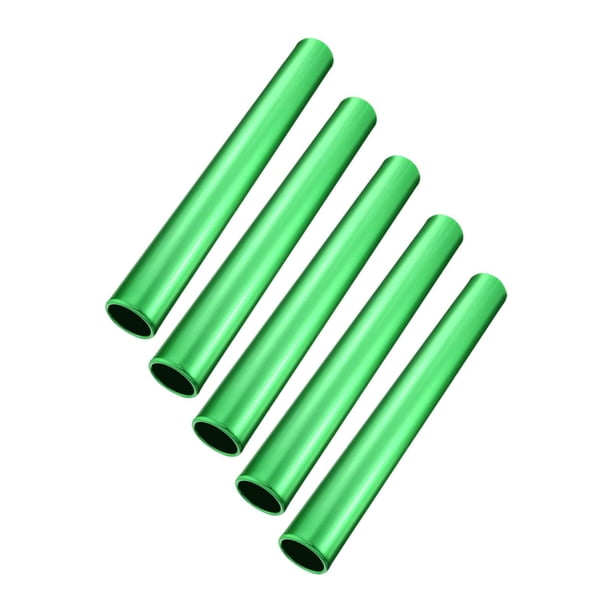 Juego de 5 bastones de relevo para eventos de pista, bastones de carrera de 11,42 pulgadas para uso en exteriores Verde