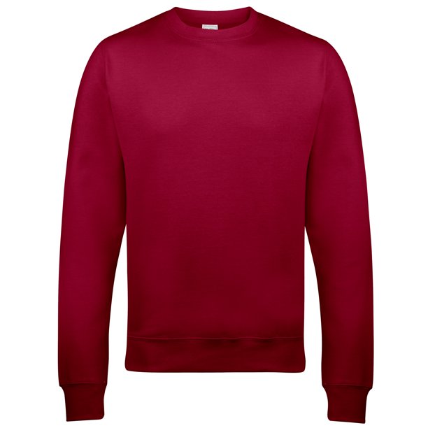 Awdis - Sudadera lisa con cuello redondo Unisex (Rojo Hot chilli)
