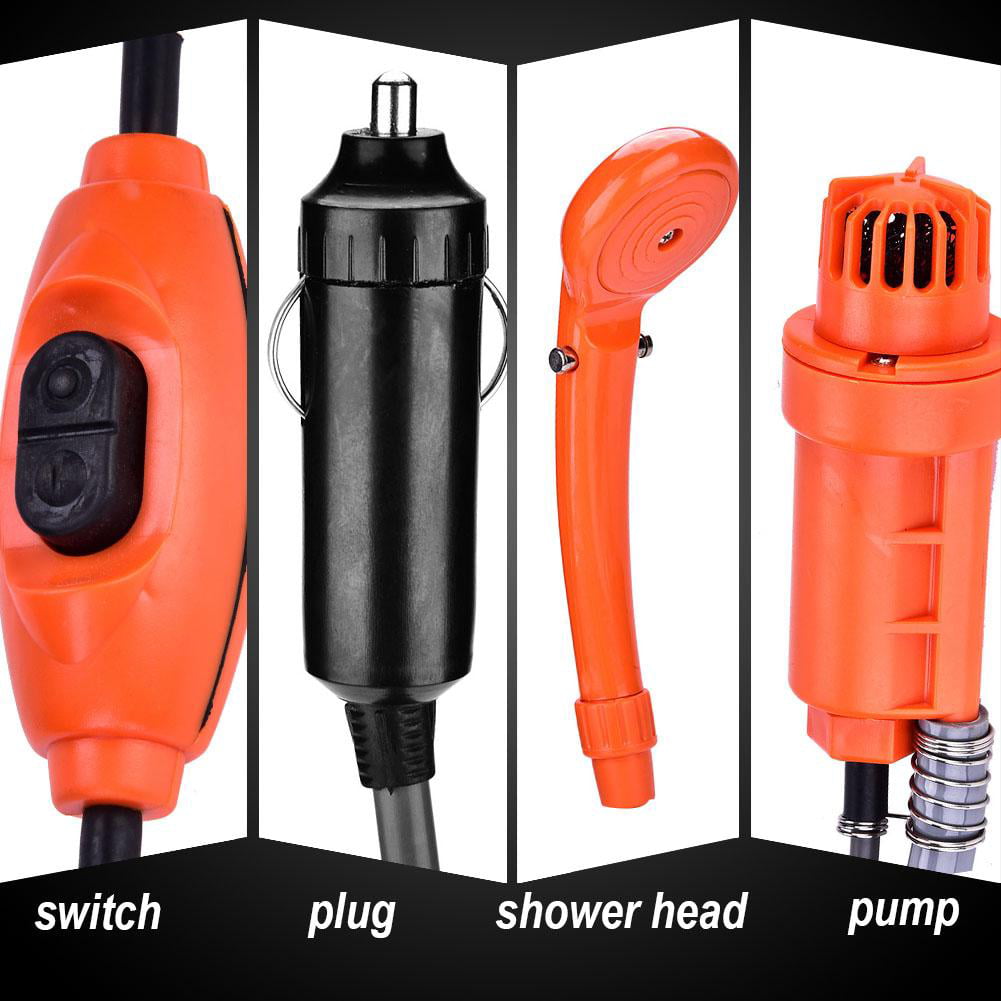 12 V portable extérieur automobile voiture Kit de douche pompe à eau spray Camping F8Q4 