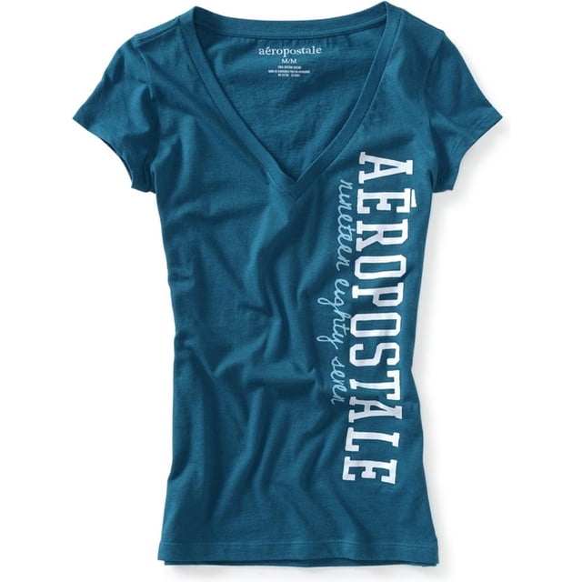 Aeropostale Womens Vert Eighty-seven Graphic Camiseta, Verde, Mediano Aeropostale Camiseta gráfica