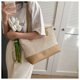 thumbnail image 5 of Granjero Gordo Bolso de mano tejido y bolsas de cosméticos, bolso de mano tejido elegante de playa de verano, bolso de hombro de 12 x 4,52 x 10,43 pulgadas (caqui), 5 of 5