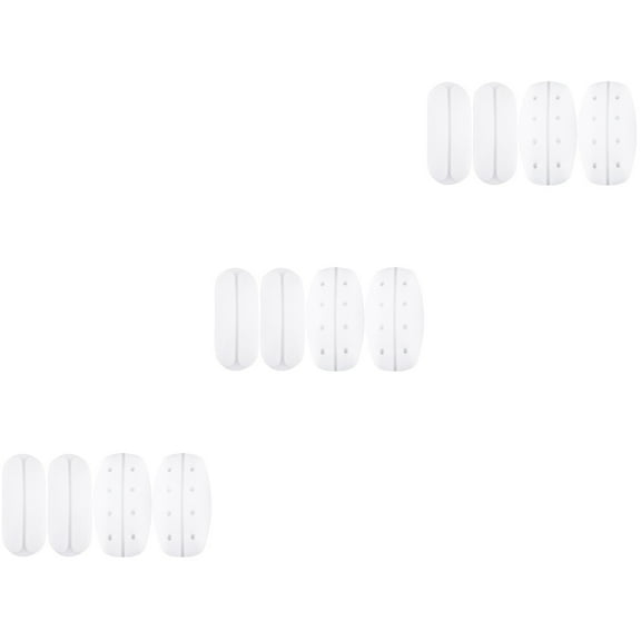 3 Count Silicone Shoulder Strap Pad Pads Bra Cushions Clear Fitness Woman White