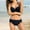 01 Black, variant on Tummy Control Swimsuits for Women Push Up Bikini Top Underwire Padded Bathing Suit Criss Cross Halter Retro Ruched Swimsuit Tops