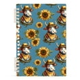 thumbnail image 3 of joogoo Spiral Journal Notebook Cow with Hat Sunflowers College Ruled Notebooks 8.3" x 5.7" 2 PCs, 3 of 8