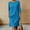 Blue, variant on Linen Dress Women Spring Dresses 2026 Summer Interview Dress Solid Color Short Sleeve Crew Neck Stretchy Regular Fit Maxi Dress with Sleeves Casual for Lounge and Relax S-2XL