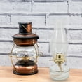 thumbnail image 2 of Lámpara de queroseno vintage con chimenea de cristal, farol de aceite retro para interior, lámpara de huracán decorativa para interior, farol de aceite para lámpara de huracán decorativa, 2 of 8