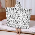 thumbnail image 5 of White Vegetable Pattern Hooded Bath Towel，50"x30" for Ages 3 To 12 Kids, Quick Dry Lightweight Soft Microfiber Hood Beach Towel Cover Up for Kids, 5 of 7