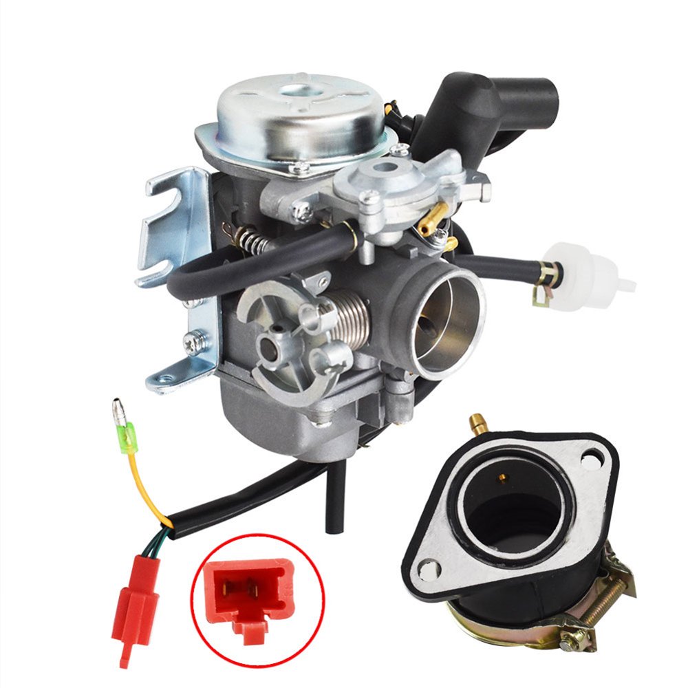 Carburetor with Intake Holder Manifold Boot Fit for Honda Elite CH250