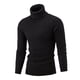 thumbnail image 5 of Suéter de hombre, suéter de otoño e invierno, cuello alto, camisa de base torcida de color sólido, 5 of 6