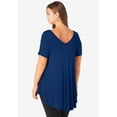 thumbnail image 2 of Roaman's Women's Plus Size Ultra Drape V-Neck Swing Tunic Top, 2 of 4