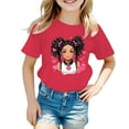 thumbnail image 1 of MEZZALL T-Shirt Graphique Mignon pour Fille, Col Rond, Manches Courtes, Tee d'Été Décontracté, T-Shirts Hauts, Rose Vif, 11-12 Ans, 1 of 5