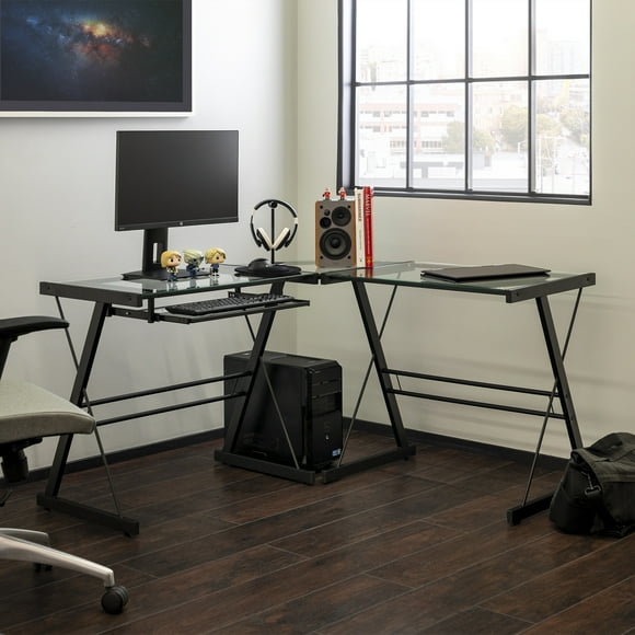 Glass & Metal Corner Desks